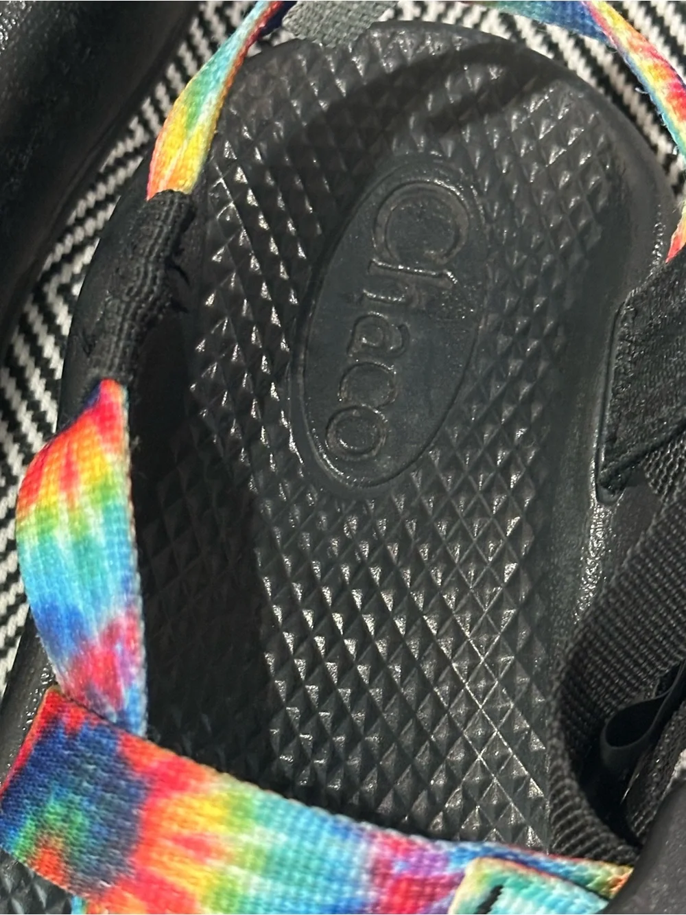 Chaco Kids Z/1 EcoTread Tie Dye Sandals Size 5 Rainbow Strappy